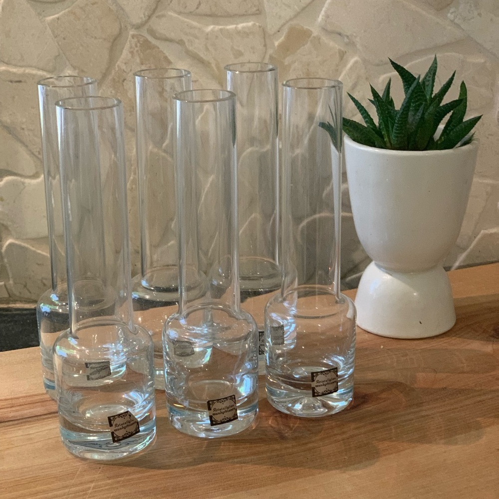 VINTAGE | Set of 6 | German Blown Crystal Shot Glasses